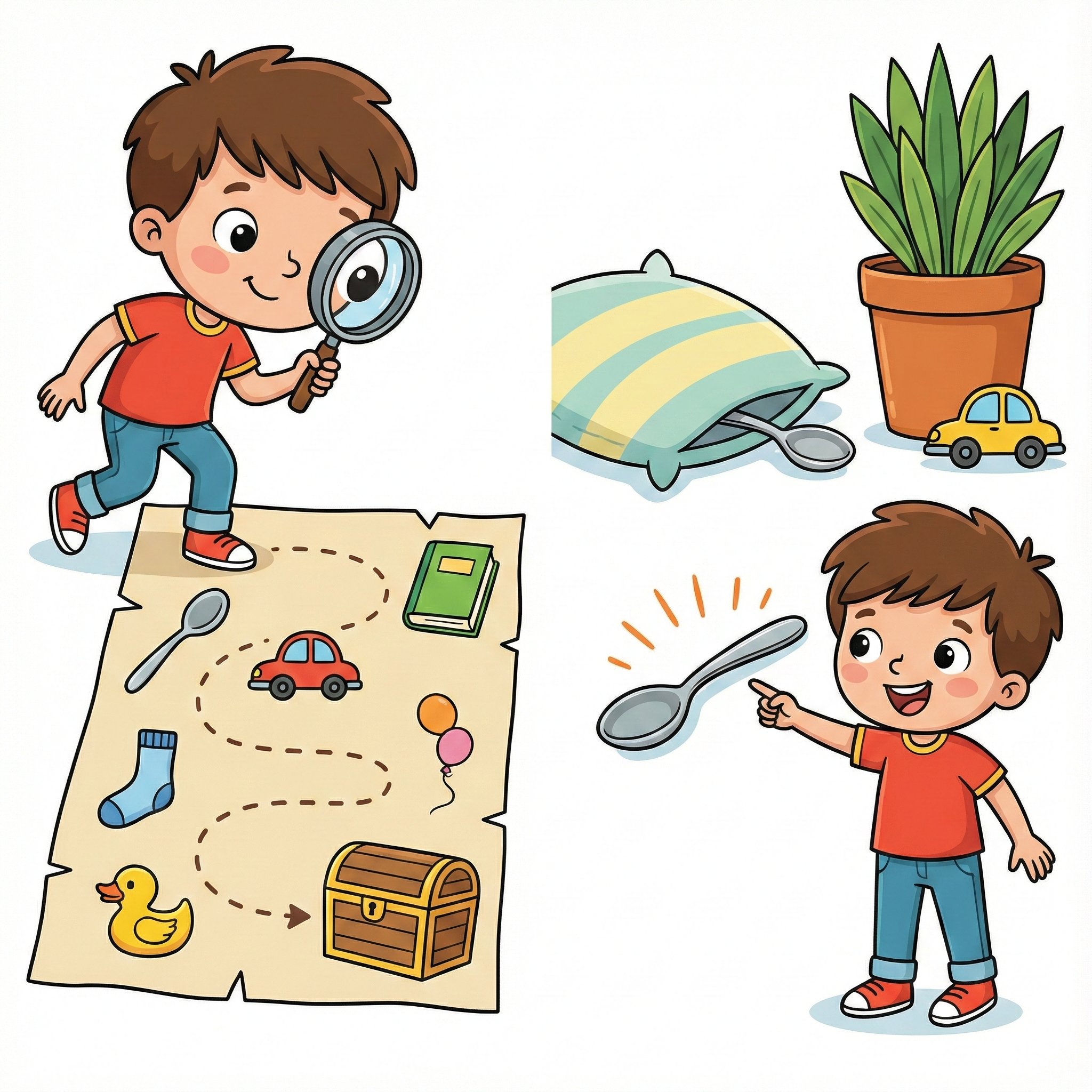 Treasure Hunt with Picture Clues